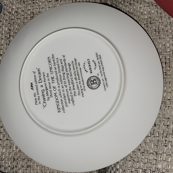 "Chasing A Dream" Kingdom of the Unicorn Collector Plate Margaret Ferraro - Picture 2 of 6